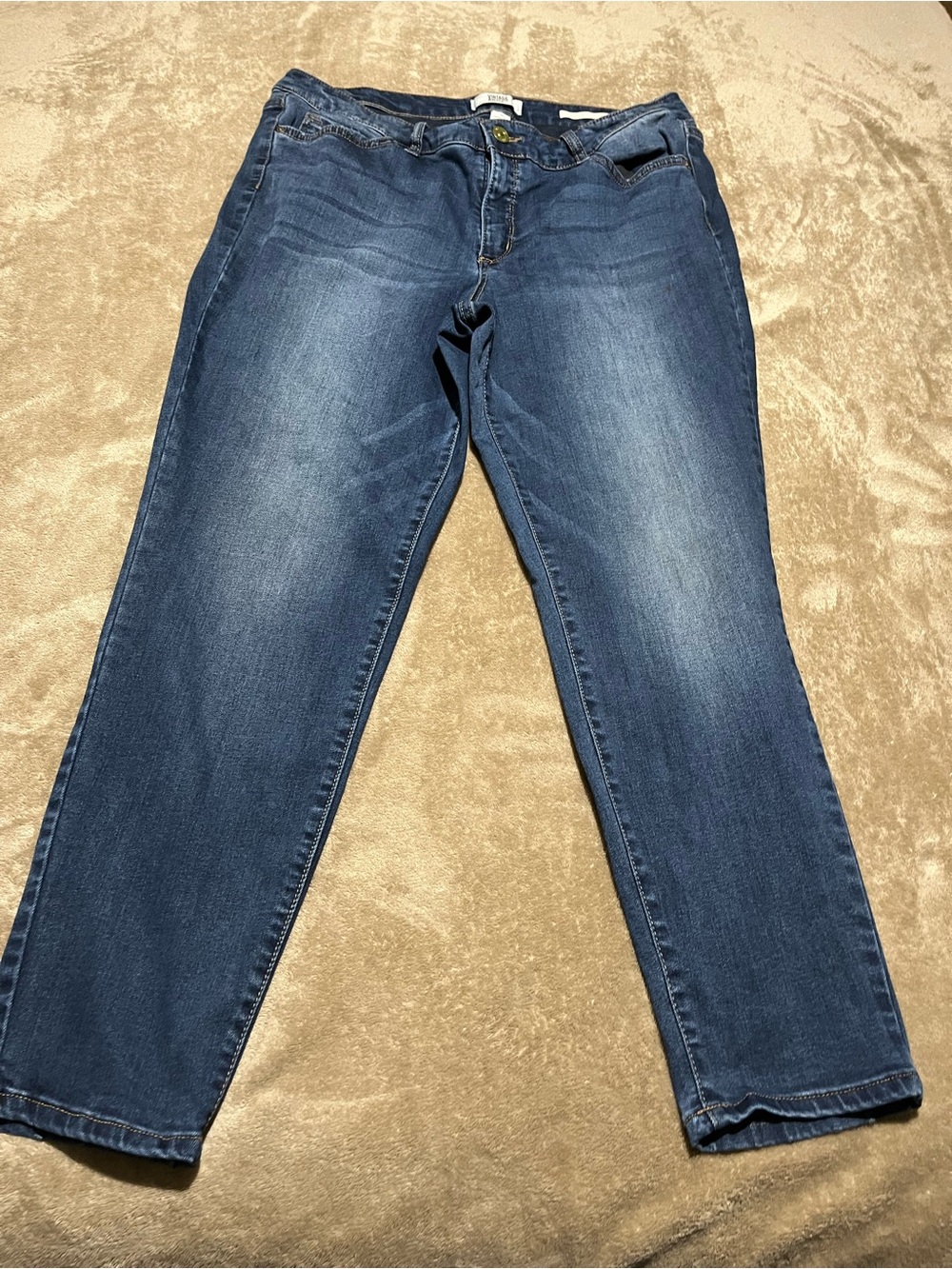 Vintage America Blues Women’s Mid-Rise Blue Stretch Jeans-16R
